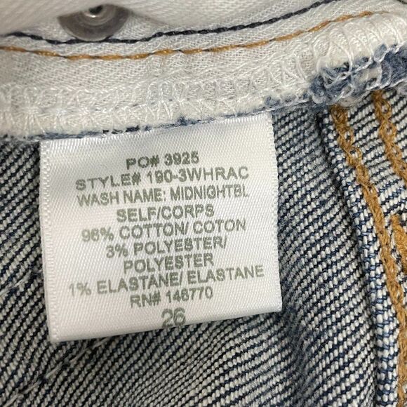 Re/Done x Revolve Originals High Rise Ankle Crop Jean Midnight Blue Dark Wash 26 - Picture 8 of 11